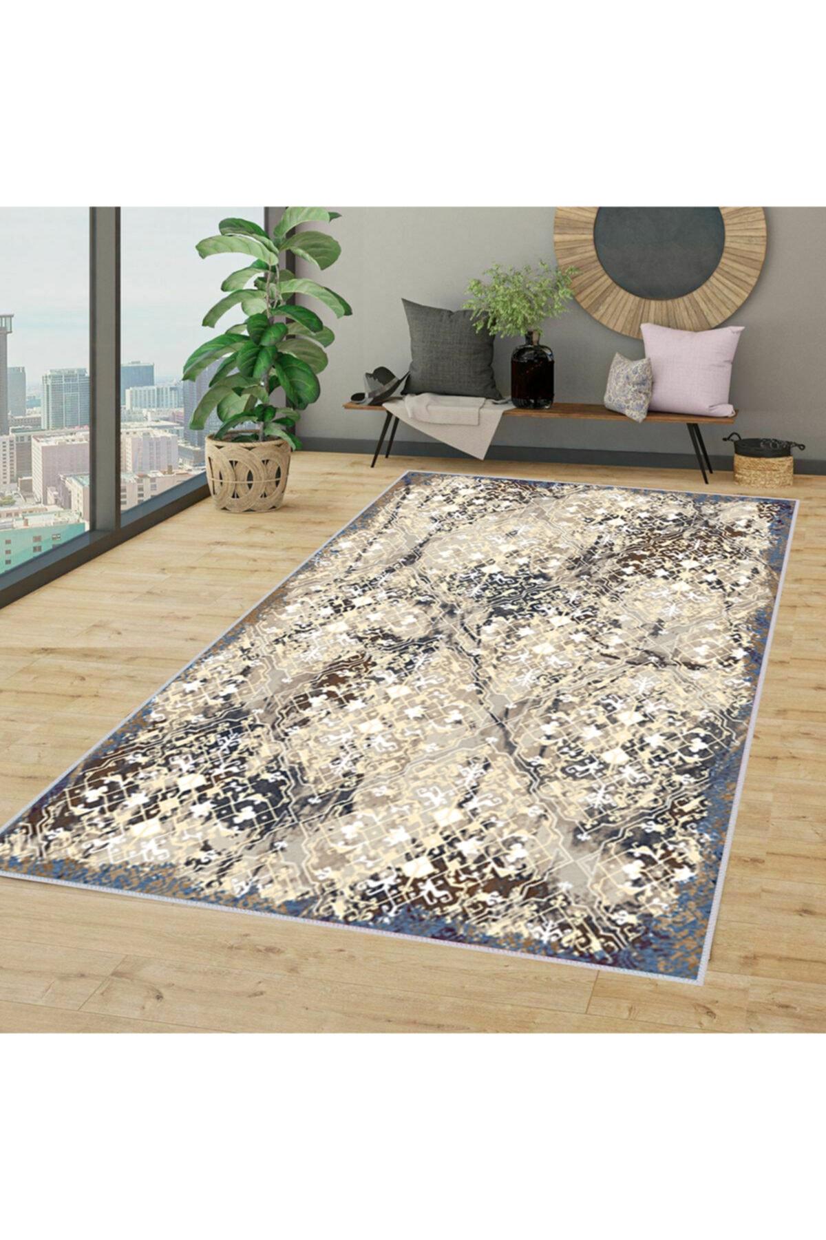 

Моющийся ковер с принтом Rovigo Home RVG1353-HT378 50x80 бежевый