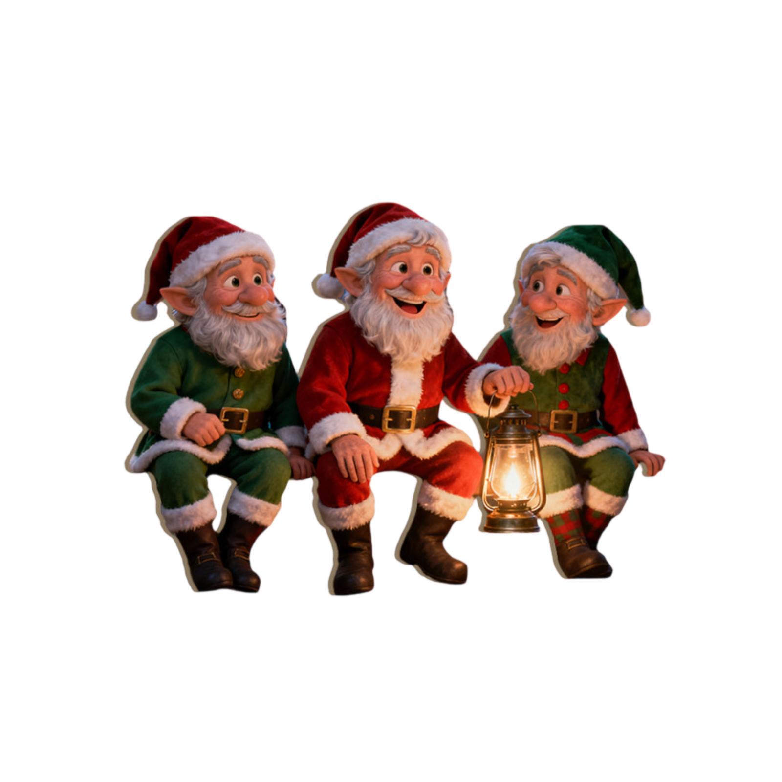 

Flat2D Christmas Dwarf Old Man Garden Fence Christmas Decorative Ornament One Size