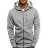 Plus Size Men's Zip Arm Hoodie: Autumn/Winter Sports Casual Sweatshirt Jacket