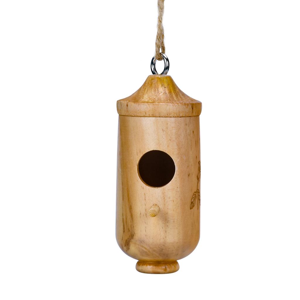 Pet Supplies Natural Wooden Hummingbird House Hanging Swing Nest Garden Outdoor Home Birdhouse