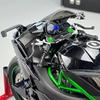 zmart 1/6 Kawasaki Racing Ninja 500 H2R Motorcycle Simulation Sound & Light Bike Model - Diecast Black