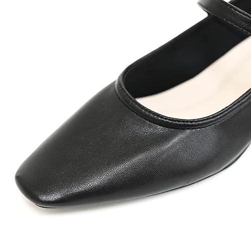 Rika Heel Strap Pumps A6127 Black LL