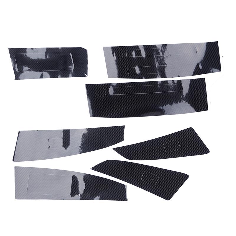 18pcs 5D Glossy Carbon Fiber Style Sticker Decal Trim Decoration Fit For BMW 5-Series E60 2003-2007 2008 2009 2010