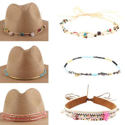 Rope Hat Band for Cowboy Hat Band Western Hat Belt Band Mexican Hat Band Beaded Hatband Native American Hat Band