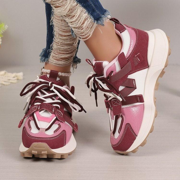 Fashion Women Sneakers Tennis Sneakers Fashion New Colorful Lace Up Leisure Platform Running Shoes Outdoor Comfortable Casual Shoes