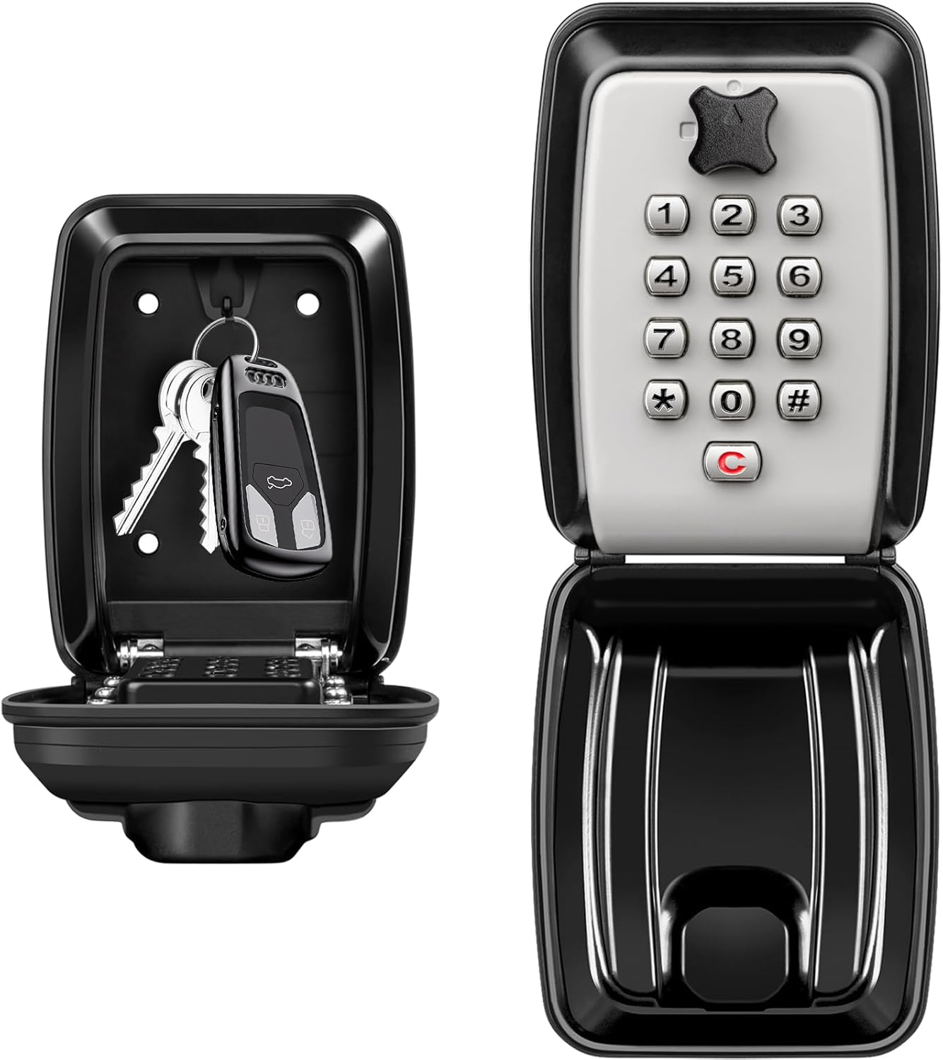 

Сейф для ключей, водонепроницаемый, настенный, сверхбезопасный, большой, для дома, гаража, офиса, школы серый