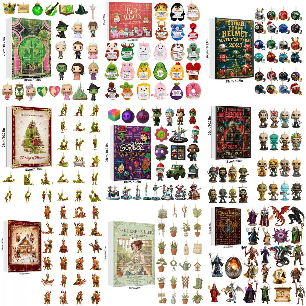 Gorilla Air Force Ballet Acrylic Tree Ornament Advent Calendar Blind Box Gift For Holiday Decor