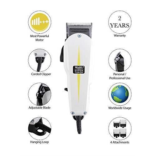 Tondeuse - WAHL - Super Taper - Filaire - Acier - Réglages de longueur