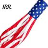Wall Mounted Flag LED Patriotic Windsock, Red White Blue American Wind Sock with Fourth Of July Decoration 10 Streamers, 3 Lighting Modes, 4th