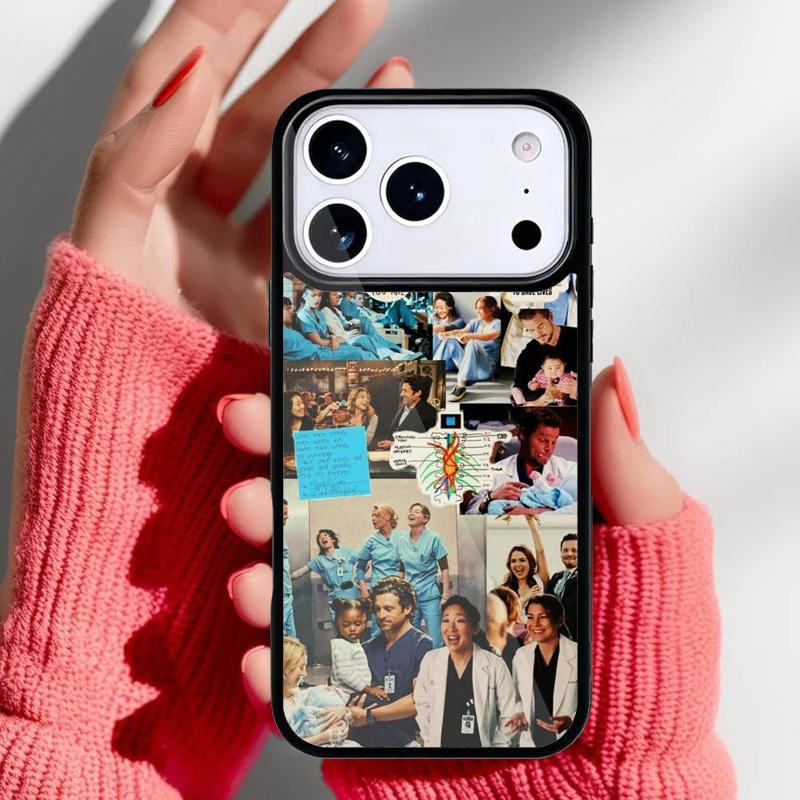 Greys Anatomy Collage Phone Case for iPhone 17 16 15 14 13 Pro Max Back Cover for 12 11 Pro Coque