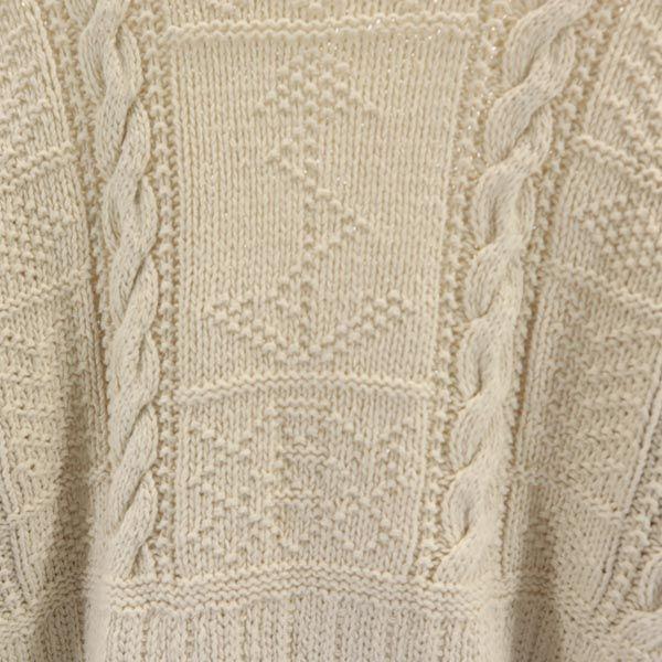 POLO SPORTS Linen Blend Long Sleeve Knit L Beige Sweaters and Tops Men's Used