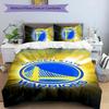 3pcs Golden State Warriors logo pattern bedding set duvet cover set includes duvet cover &pillowcases, perfect all season bedroom decoration & gift