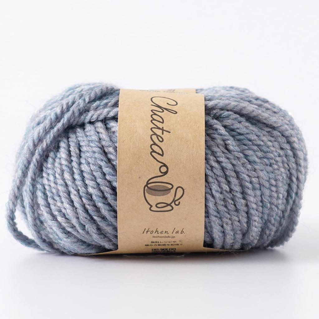 Knitworm Wool 10 Chatty Extra 25g Yarn, Balls, Melange, Thick, (Approx. 34m), 60% Acrylic, 40% Wool, 3.Rain