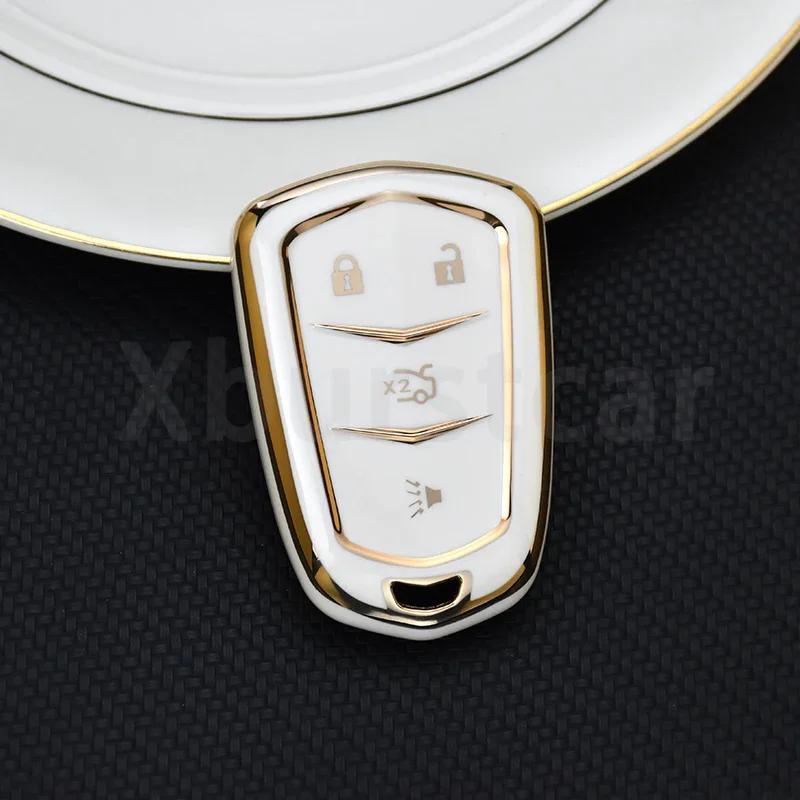Tpu Car Remote Key Case Cover For Cadillac Ats-L Xts Xt5 Xt4 Xt6 Cts Ct6 Ats 28T Srx Elr Esv Escalade Shell Fob Auto Accessories