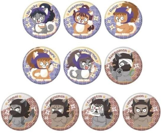 Ensky Nintama Rantaro Doubutsu Fourze Glitter Can Badge Collection 2 1 BOX Diameter 56mm Tin approx.