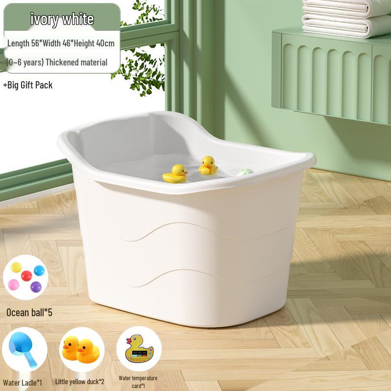 Large Infant & Child Soaking Bathtub - Full Body Bath Tub for Home