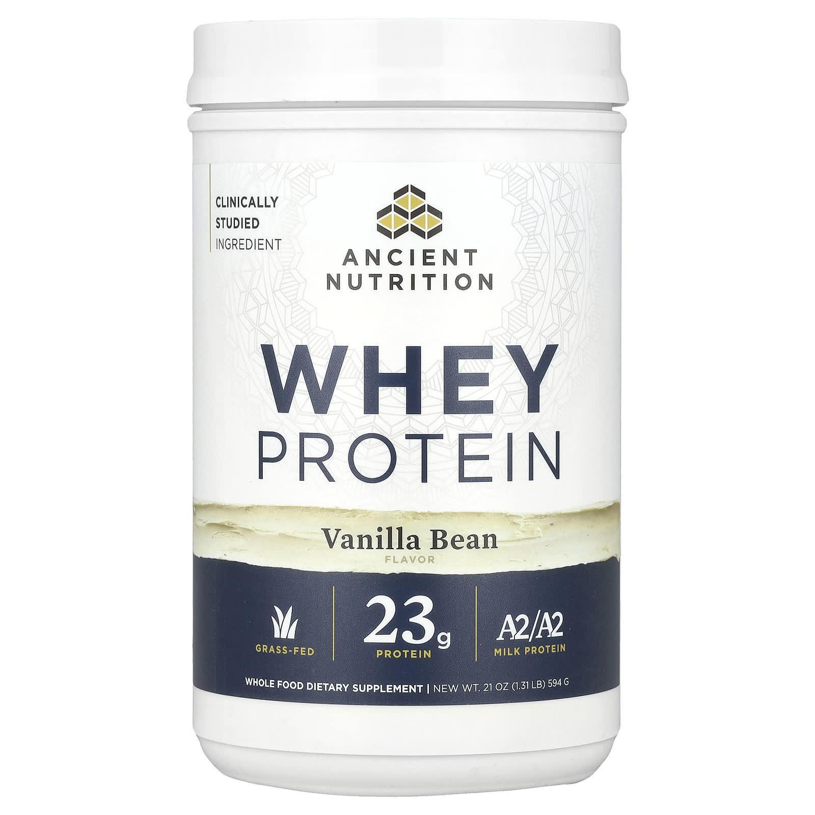 

Ancient Nutrition, Whey Protein, Vanilla Bean, 1.31 lb (594 g)