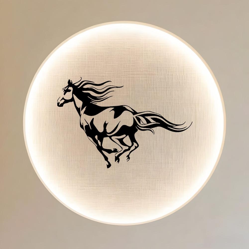 Large Metal Horse Wall Art 2D Iron Panel Modern Equestrian Home Decor Gift