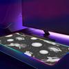The white rabbit running on the moon Mouse Pad RGB Gaming Mouse Pad HD Gamer Large LED Light XXL PC Computer pad Non-slip