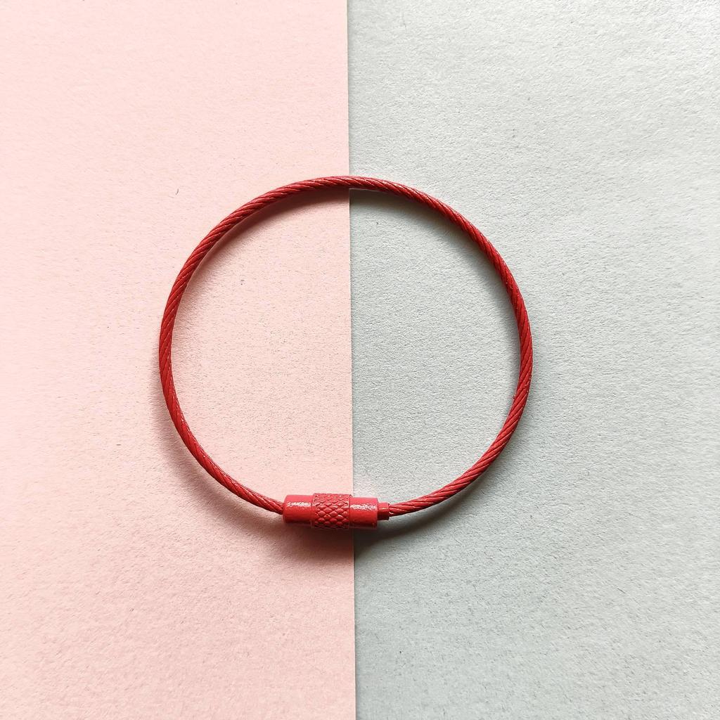 Rotating Metal Wire Rope Keyring Charm for DIY Bags