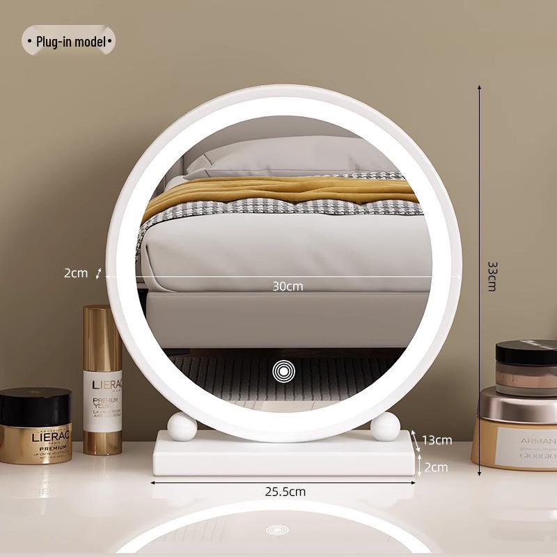 Smart Vanity Makeup Mirror with Lights for Bedroom and Desktop