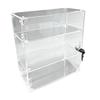 Acrylic Display Cabinet with Lock And Key, Stackable, Dustproof, Removable, Desk Organizer Box,