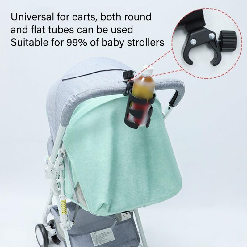 Universal Baby Strollers Cup Holder Convenient and Adjustable Pram Cart Drink Organiser for Bottles Coffee and Beverages