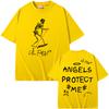 Rapper Lil Peep Cry Baby Angels Protect Me Skeleton Graphic T-shirts Men Women Hip Hop Vintage Oversized T Shirts Short Sleeve