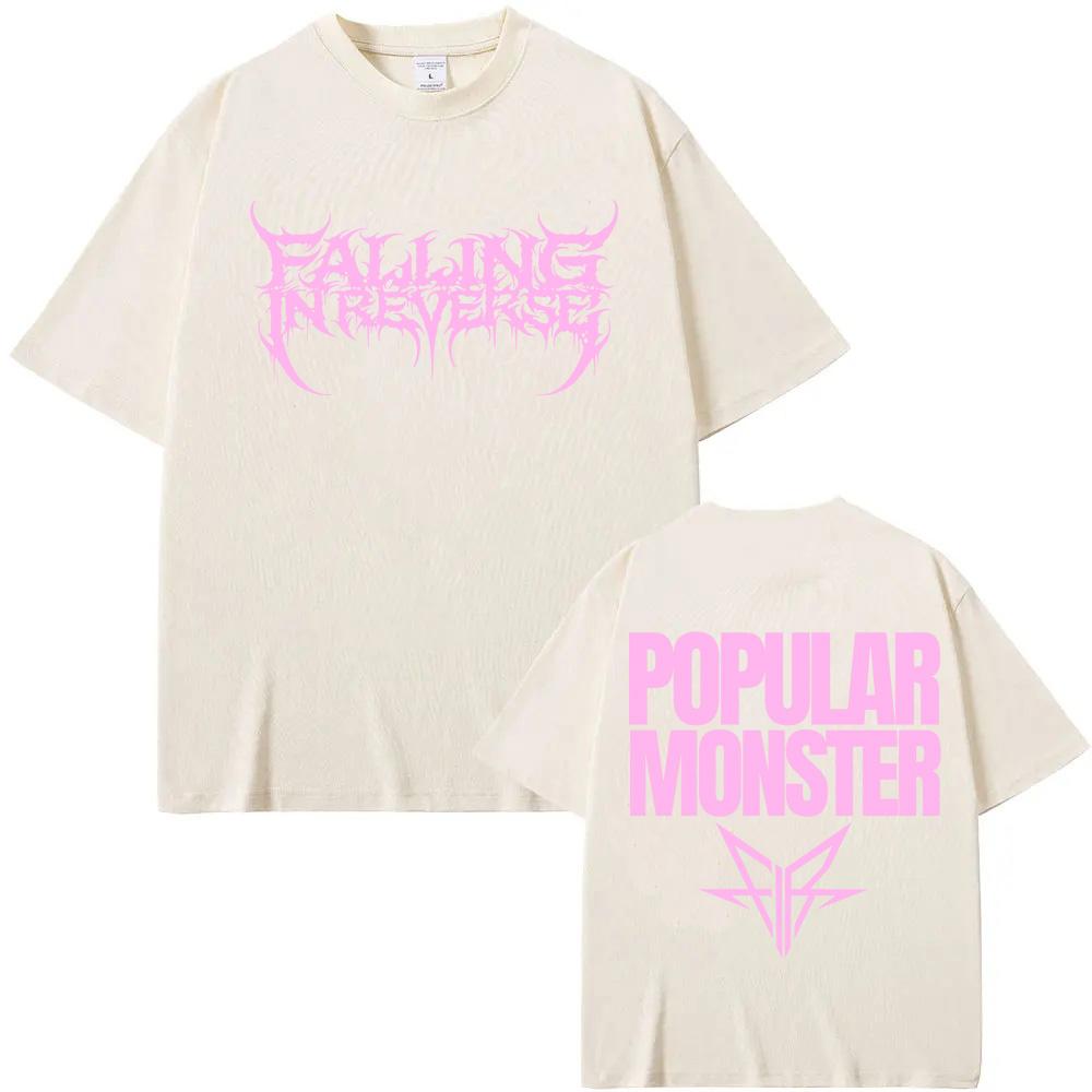 Falling In Reverse Summer New T Shirt Short Sleeve Singer's same styleTee-shirt Graphic Printing Popular Monster Text Tshirt