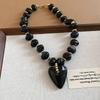 Elegant Summer Acrylic Beaded Necklace: Fashionable Round Clavicle Chain Jewelry