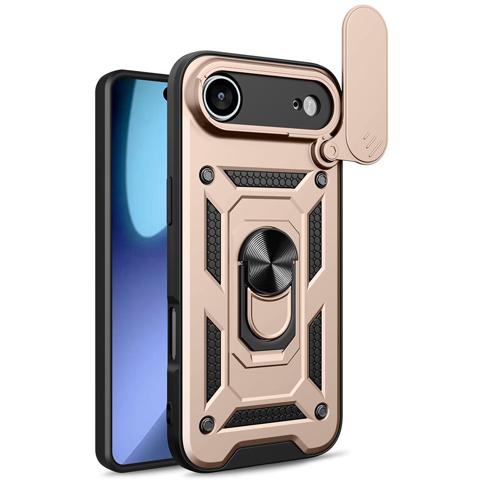 AMORUS For iPhone 17 Air Case Kickstand PC+TPU Phone Cover with Camera Lens Slider