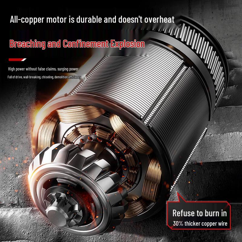 Ouraide Heavy-Duty Demolition Electric Hammer CN plug (adapter included)