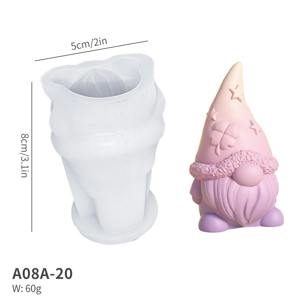New Faceless Dwarf Candle Silicone Mold Handmade 3D Santa Claus Aromatherapy Cream Resin Doll Mold Christmas Party Crafts Gift