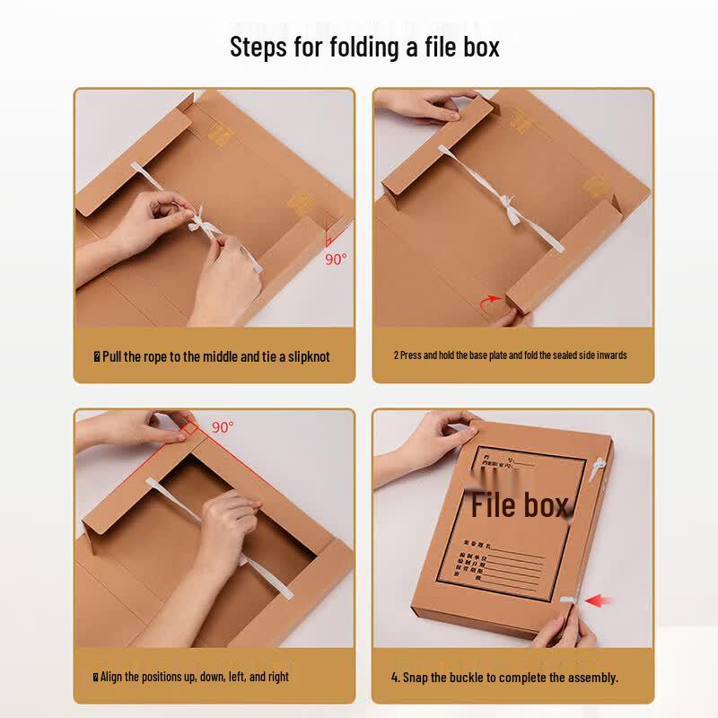 Deli 5927 Laminated Kraft Paper Archival Boxes