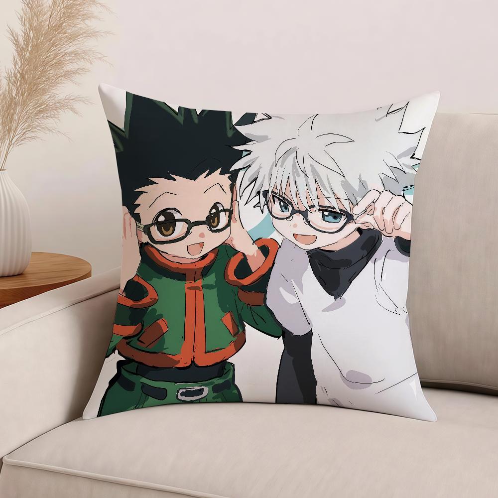 Hunter Gon Killua Curarpikt Anime Cartoon Pillow Case Office Cushions Suitable For Sofa Car Bedroom Decorative Cushion Cover