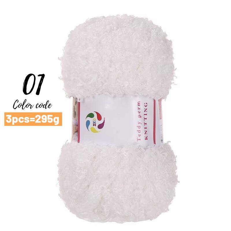Imitation Teddy Velvet Yarn Imitation Fur Yarn Hand Knitted Material for Making Autumn and Winter Fashion Scarf Sweater Backpack Cushion Blanket Shoe