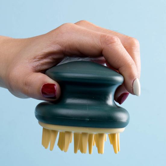 Spazzola Massaggiante per Cuoio Capelluto Shampoo con Manico Ergonomico Uomini Donne Portatile da Viaggio Crescita Capelli Esfoliante per Cuoio Capelluto Scrubber Spazzola Pulente