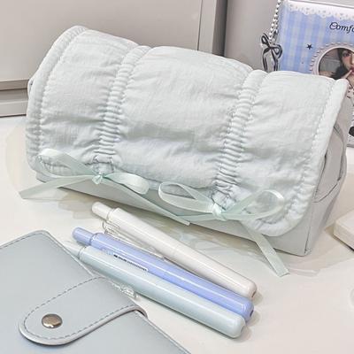 Estuche Azul para Lápices de Ballet de Diseño Minimalista para Estudiantes con Alta Estética y Bolsa de Almacenamiento de Papelería de Gran Capacidad Estuche