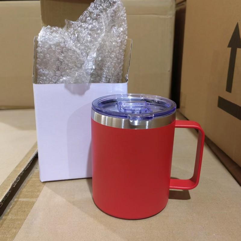 12oz Stainless Steel Vacuum Insulated Travel Mug With Handle Leakproof Coffee Cup Office Home Outdoor Use