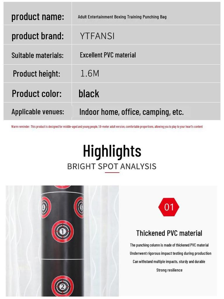 Aufblasbarer Boxsack für Kinder & Erwachsene - Box-Stehaufmännchen Entlüftungssäule