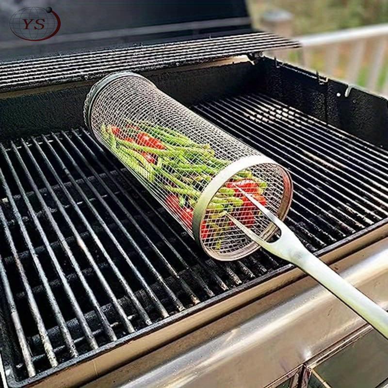 Comoda e Pratica Gabbia per Barbecue a Forma di Cilindro Perfetta per Attività all'Aperto