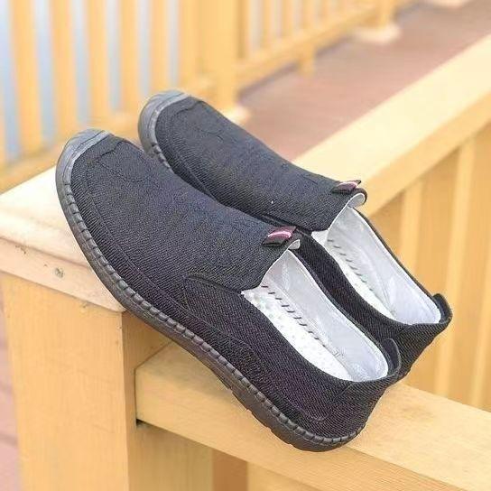 Men's shoes beef tendon sole old Beijing cloth shoes canvas shoes driving shoes one pedal breathable casual strong middle-aged shoes men's shoes