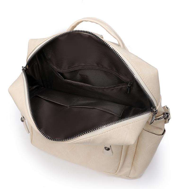 Large Capacity Women's Backpack Travel PU Backpack Student Schoolbag