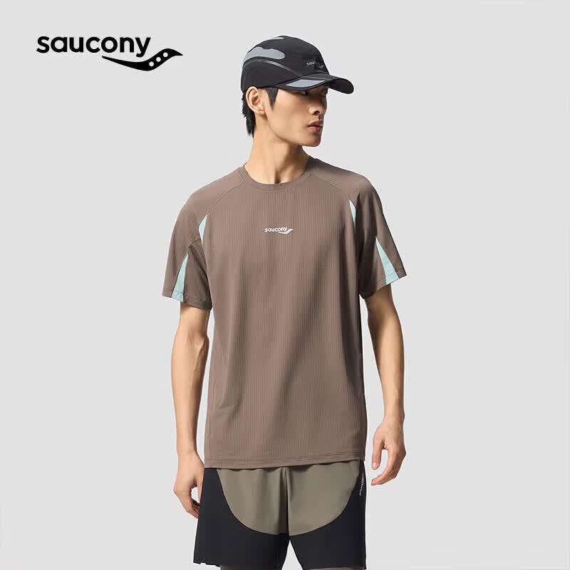 SAUCONY Men's Lightweight Quick-Dry Crew Neck T-Shirt