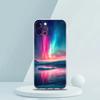For iPhone 15 16 14 13 12 Mini 11 Pro Max XS X XR SE 7 8 Plus Silicone Clear Cover Beautiful Northern Lights Luxury Phone Case