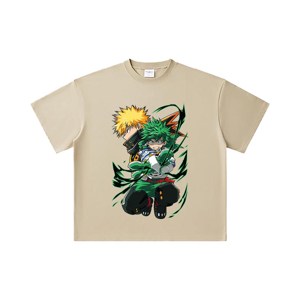 260 GSM Double Yarn 32 Count 100% Cotton My Hero Academia V21 Print Unisex Heavy Cotton T Shirt