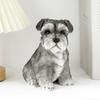 Creative Simulation Resin Dog Animal Sculpture Countertop Ornament Cute Sherena Teddy Dog Statue Model Interior Aesthetic Decor