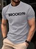 Brooklyn Stati Uniti Stampato Uomo Retro T-shirt Cotone TuttoAbbinabile T-shirt Trendy Strada Manica Corta Unisex Girocollo Morbido Vestiti