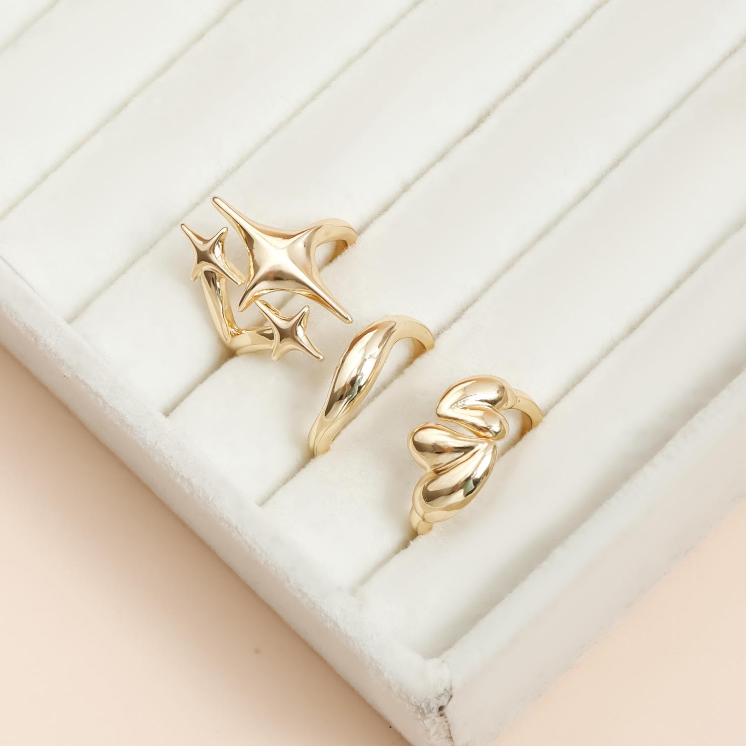 ins нишевое металлическое текстурированное кольцо с бахромой персонализированное преувеличенное геометрическое регулируемое кольцо-открытие