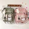 Backpack Women Candy Color Laptop Backpacks Cute Kawaii High School Bags for Teenage Girl Japanese Travel Camping Backpack